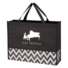 Zigzag Non-Woven Custom Tote Bags