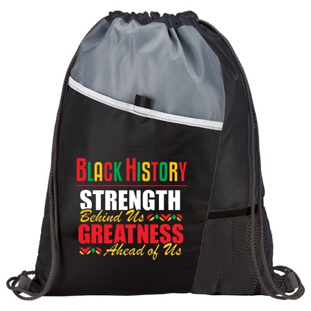 Black History Drawstring Backpacks