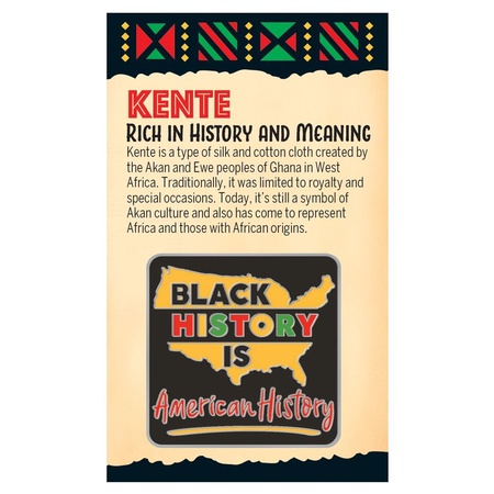 Black History Is American History Lapel Pin with Presentation Card
