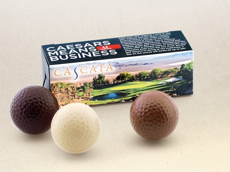 Custom Sleeve of Chocolate Golf Balls
