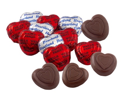 Belgian Chocolate Hearts in Foil Wrappers