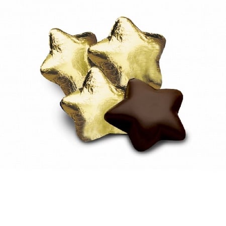 Chocolate Stars in Gold Foil