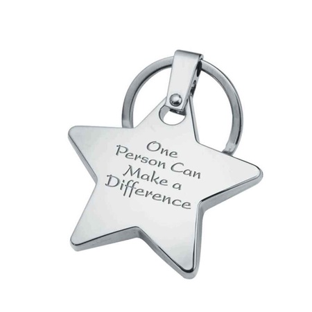 One Person Can Make A Difference Star Key Tag With Keepsake Card