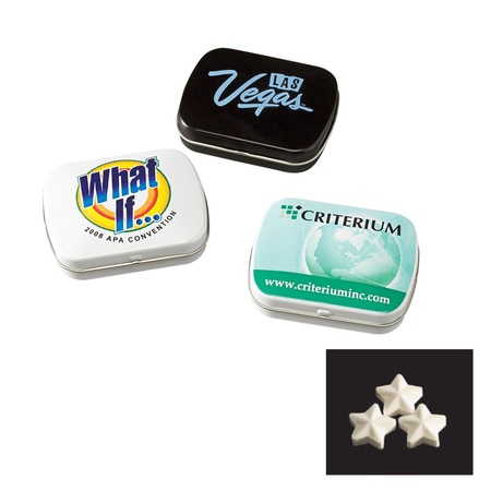 Domed Tin with Star Shaped Mints