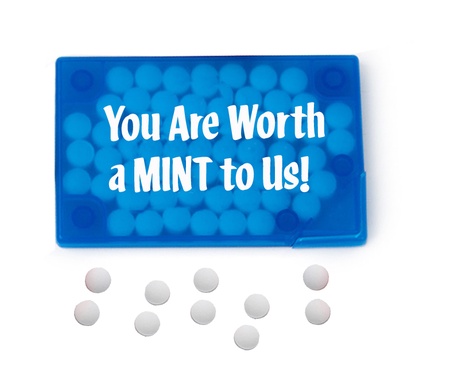You Are Worth a MINT to Us! Candy Cards