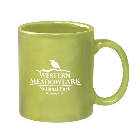 11 oz. Colored Stoneware Mugs With C-Handle