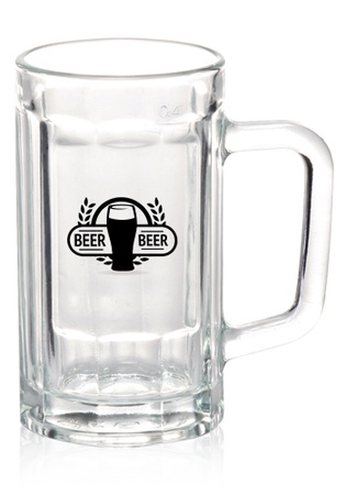 15 oz. Sports Fan Custom Glass Beer Mugs
