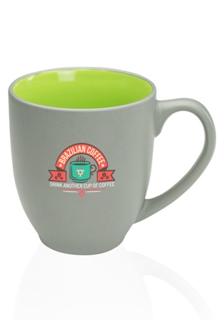 16 oz. Pop Out Bistro Two Tone Logo Coffee Mugs