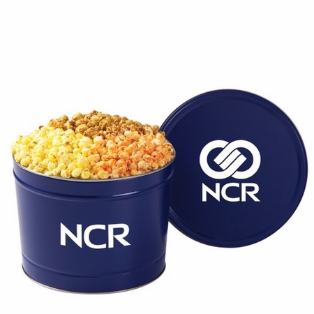 Custom 2 Gallon 3-Way Popcorn Tin
