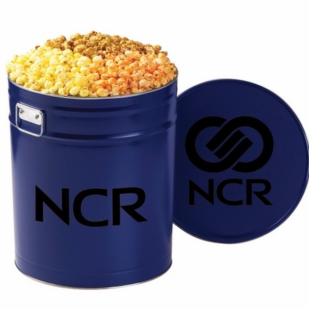 Custom 6-1/2 Gallon 3-Way Popcorn Tins