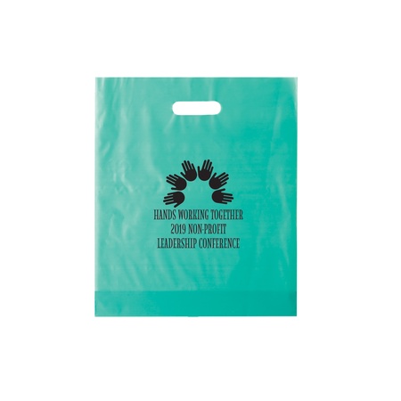 Frosted Die-Cut 15" x 18" x 4" Promotional Bags