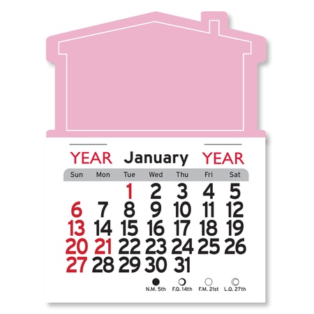 Adhesive Peel-N-Stick House Shape 2023 Calendars