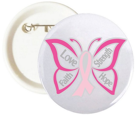 Awareness Butterfly Ribbon Buttons