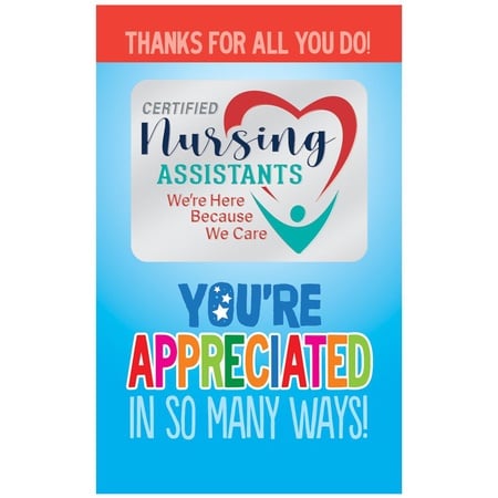 Certified Nursing Assistants: We're Here Because We Care Lapel Pin With Presentation Card