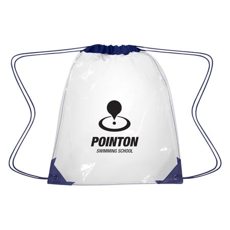Clear Drawstring Backpack with Personalization