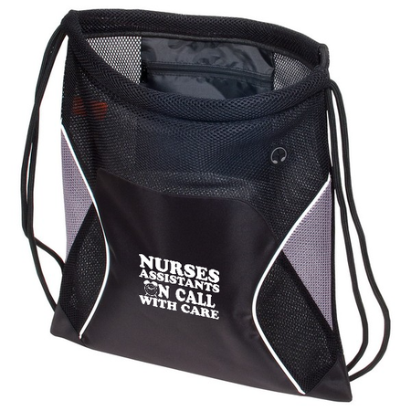 Nursing Assistants Mesh Drawstring Backpack