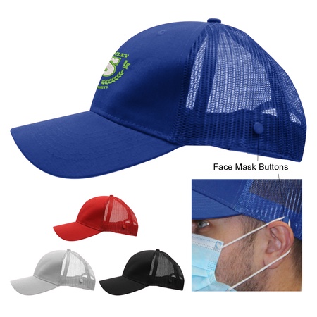 Embroidered Cotton Twill Mesh Back Mask Cap