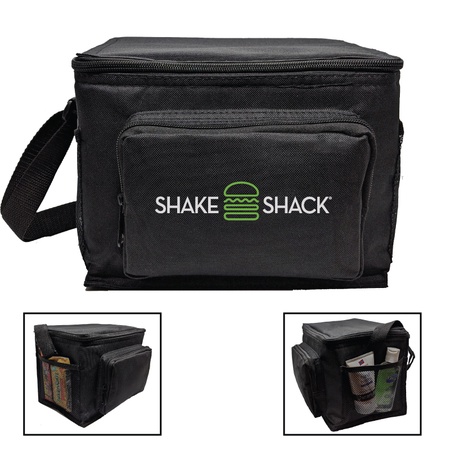 Custom 6 Pack Cooler with Side Pockets & Pouch