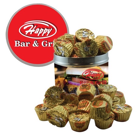 Decorated Tin of Reese's Peanut Butter Cups