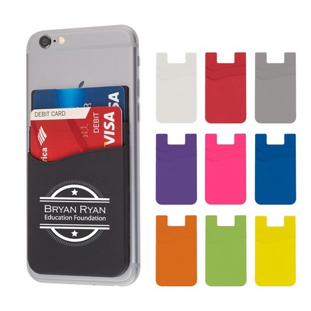Custom Dual Pocket Silicone Phone Wallets