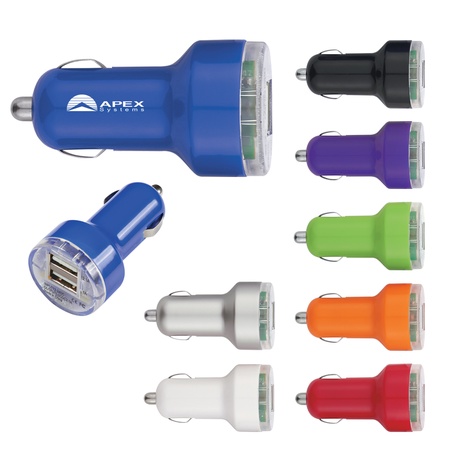 Dual USB Promotional Auto Chargers
