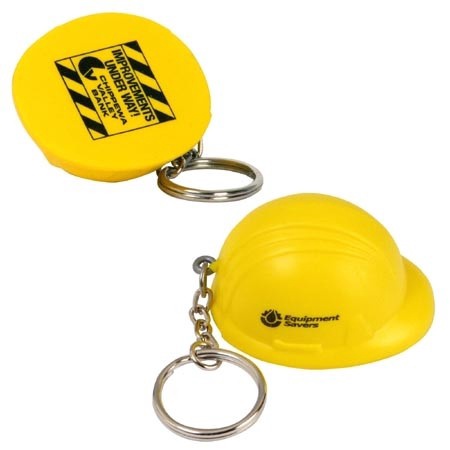 Hard Hat Stress Ball Personalized Key Chain