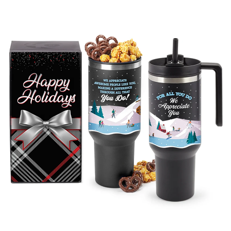 Holiday Appreciation Stainless-Steel Tumbler Gift Combo