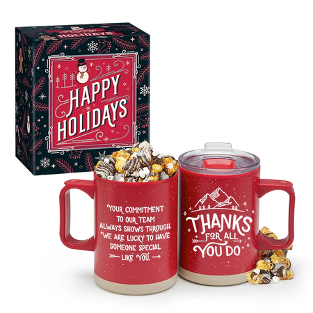 Thanks for All You Do Sonoma Campfire Mug With S'mores Popcorn in Holiday Gift Box