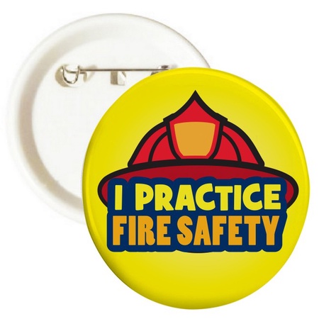 I Practice Fire Safety Buttons