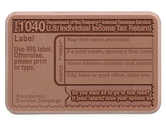 IRS 1040 Mini (2" x 3") Chocolate Bars