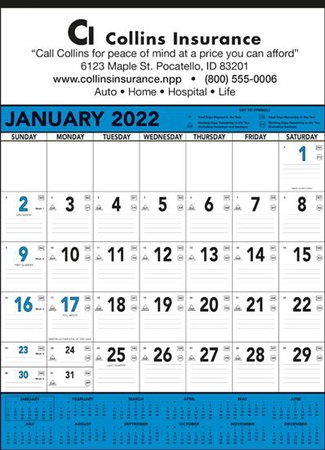 Jumbo Commercial 2022 Promotional Wall Calendars