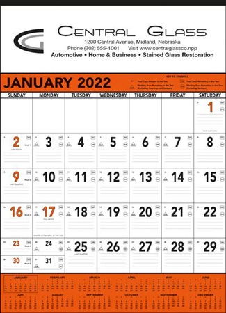 Jumbo Commercial 2022 Promotional Wall Calendars