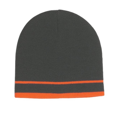 Customized Knit Beanie with Double Stripes