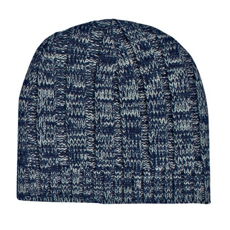 Knit Heathered Beanie Cap with Logo Imprint