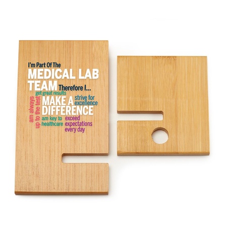 Lab Team Bamboo Phone Stand Gift