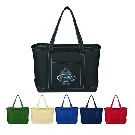 Large Cotton Canvas Yacht Tote with Imprint