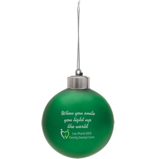 Light-Up Shatter Resistant Ornament with Logo