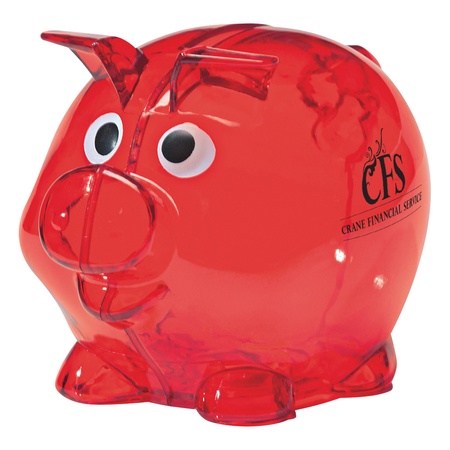 Mini Plastic Piggy Banks with Custom Imprinting