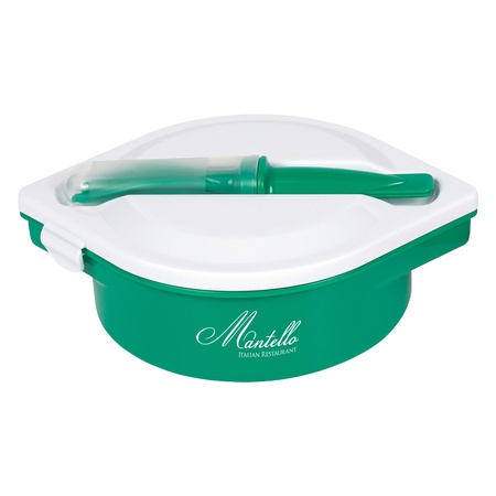 Multi Compartment Logo Meal Container with Utensils