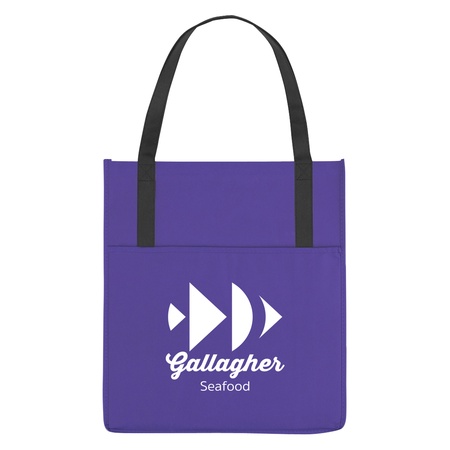 Non-Woven Shopper's Pocket Tote Bag with Printing