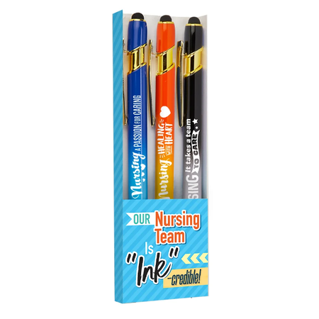 Nursing Metal Stylus 3-Pen Assortment