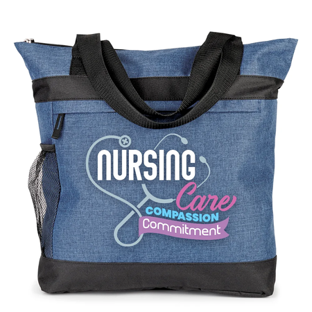 Nursing: Care, Compassion, Commitment Zip Tote Bag