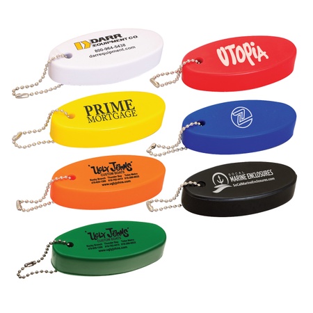 Oval Soft Floater Promotional Keychains
