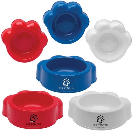 Personalized Paw Shaped Pet Bowls
