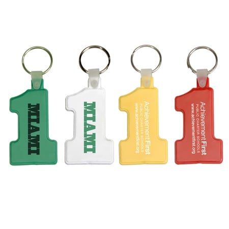 Personalized Number 1 Soft PVC Keytags