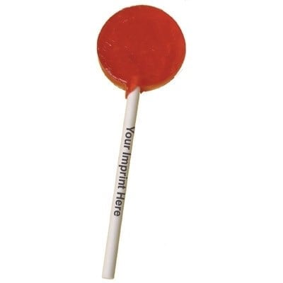 Plain Candy Lollipops with Imprinted Sticks