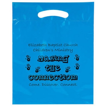Custom Printed Plastic Die Cut Bag - 15" x 19" x 3"