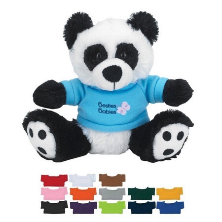 Plush Big Paw Panda with Shirt - 6"
