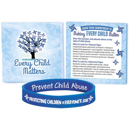 Prevent Child Abuse Mylar Bracelet Kits