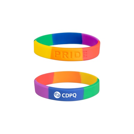 Custom Pride Rainbow Silicone Wristband